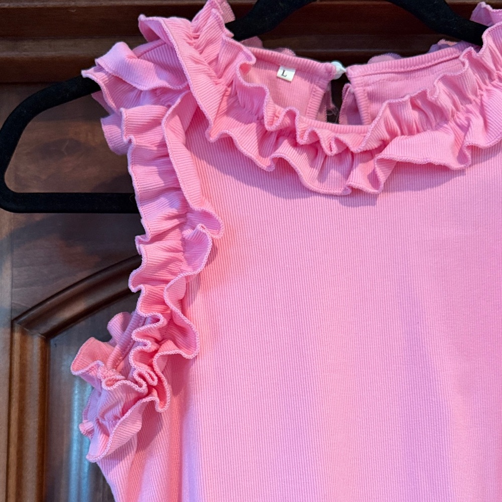 Pink Ruffled Bodysuit - Picture 2 of 2
